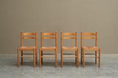 Set of 4 Mid Century Dining Chairs in Beech 1970s - 4394714