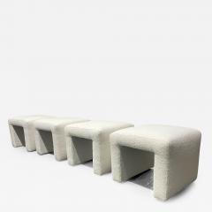 Set of 4 Mid Century Modern Benches in Boucle - 2289236