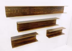 Set of 4 Mid Century Wooden Shelves - 2499754