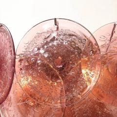 Set of 4 Modernist 9 Disc Sconces in Handblown Murano Smoked Amethyst Glass - 4489639