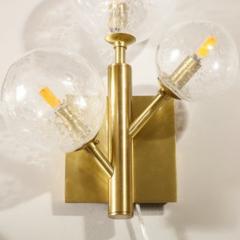 Set of 4 Modernist Hand Blown Murano Glass Molecular Snowflake Sconces - 4489626