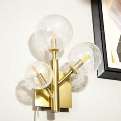 Set of 4 Modernist Hand Blown Murano Glass Molecular Snowflake Sconces - 4489631