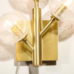 Set of 4 Modernist Hand Blown Murano Glass Molecular Snowflake Sconces - 4489632