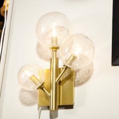 Set of 4 Modernist Hand Blown Murano Glass Molecular Snowflake Sconces - 4489633