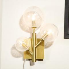 Set of 4 Modernist Hand Blown Murano Glass Molecular Snowflake Sconces - 4489636