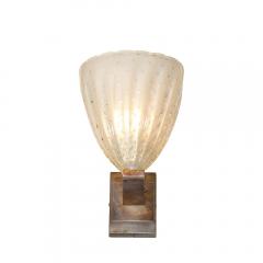 Set of 4 Modernist Hand Blown Murano Glass Sconces in Opalene Glass w 24Kt Gold - 4403197
