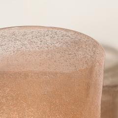 Set of 4 Modernist Handblown Smoked Rose Brass Murano Glass Pulegoso Sconces - 4438309