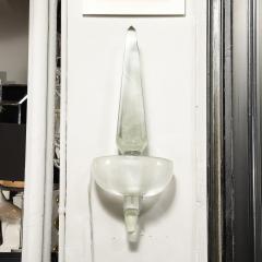 Set of 4 Modernist Murano Pearlescent Glass w 24K White Gold Obelisk Sconces - 4438360