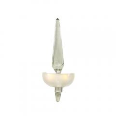 Set of 4 Modernist Murano Pearlescent Glass w 24K White Gold Obelisk Sconces - 4438365