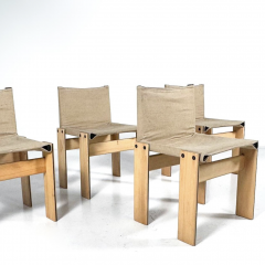 Set of 4 Monk Dining Chairs by Afra Tobia Scarpa for Molteni 1970s - 4420187