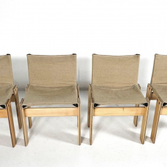 Set of 4 Monk Dining Chairs by Afra Tobia Scarpa for Molteni 1970s - 4420188