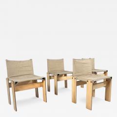 Set of 4 Monk Dining Chairs by Afra Tobia Scarpa for Molteni 1970s - 4420346