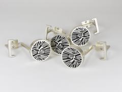 Set of 4 Op Art Wall Coat Hooks Mid Century Modern Austria 1960s - 4541598