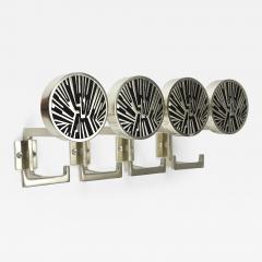 Set of 4 Op Art Wall Coat Hooks Mid Century Modern Austria 1960s - 4544423