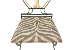 Set of 4 Outdoor American Art Moderne Lyre Side Chairs - 4169987