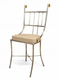 Set of 4 Outdoor English Regency Brass Side Chairs - 1419113