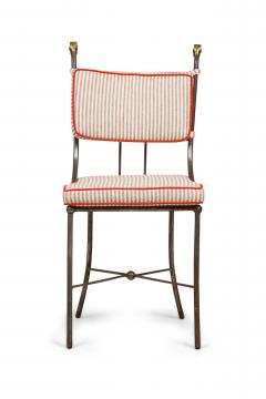 Set of 4 Outdoor English Regency Brass Side Chairs - 4652915