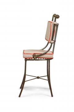 Set of 4 Outdoor English Regency Brass Side Chairs - 4652917