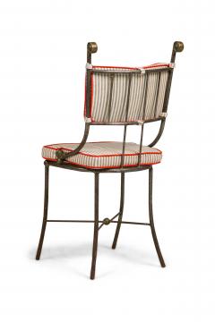 Set of 4 Outdoor English Regency Brass Side Chairs - 4652918