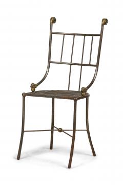 Set of 4 Outdoor English Regency Brass Side Chairs - 4652920