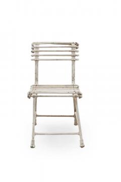 Set of 4 Outdoor Painted Iron Side Chairs - 4661300