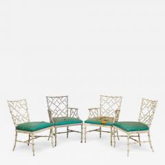Set of 4 Phyllis Morris for Kessler Industries Mid Century American Faux Bamboo - 4700248