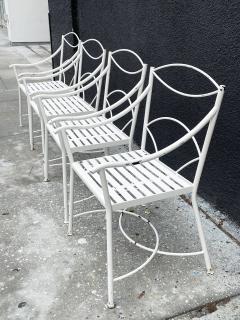 Set of 4 Regency Style Wrought Iron Armchairs - 3067871