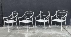 Set of 4 Regency Style Wrought Iron Armchairs - 3067873