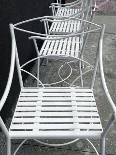 Set of 4 Regency Style Wrought Iron Armchairs - 3067876