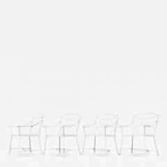 Set of 4 Regency Style Wrought Iron Armchairs - 3068489
