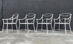 Set of 4 Regency Style Wrought Iron Armchairs - 3108462