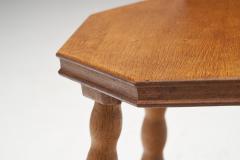 Set of 4 Sculptural Patinated Oak Spinning Chairs Europe ca early 20th century - 3248950