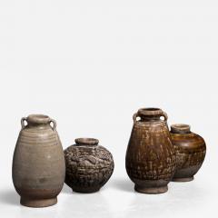 Set of 4 South East Asian glazed jarlets - 4214318