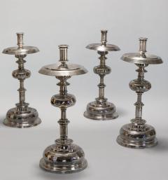 Set of 4 Spanish Colonial Silver Candlesticks - 3889265