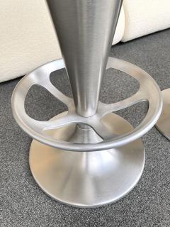 Set of 4 Stainless Steel Cone Bar Stools Italy 1990s - 2074009