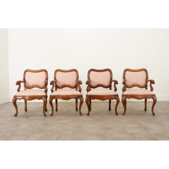 Set of 4 Vintage Italian Rococo Arm Chairs - 2885103