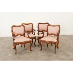 Set of 4 Vintage Italian Rococo Arm Chairs - 2885110