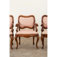 Set of 4 Vintage Italian Rococo Arm Chairs - 2885113