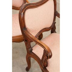 Set of 4 Vintage Italian Rococo Arm Chairs - 2885132