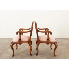 Set of 4 Vintage Italian Rococo Arm Chairs - 2885156