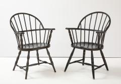 Set of 4 Vintage Metal Windsor Chairs with Arms - 3934663