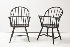 Set of 4 Vintage Metal Windsor Chairs with Arms - 3934665