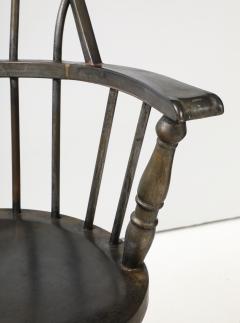 Set of 4 Vintage Metal Windsor Chairs with Arms - 3934670