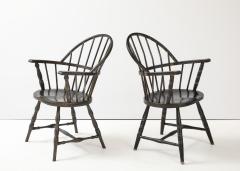 Set of 4 Vintage Metal Windsor Chairs with Arms - 3934672