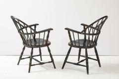 Set of 4 Vintage Metal Windsor Chairs with Arms - 3934677