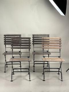 Set of 4 Vintage Teak Folding Garden Chairs - 4316268