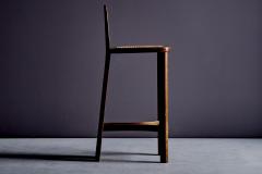 Set of 4 Wooden Bar Stools with Cane Seats - 4390632