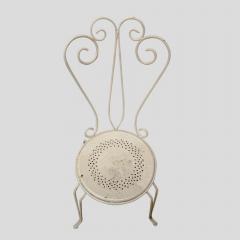 Set of 4 garden chairs and round table French 1950s - 4150325