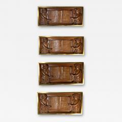 Set of 4 wooden carve panels - 4539003