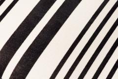 Set of 5 American Mid Century Ed Wormley Ebonized With Striped Upholestory Armch - 4631707